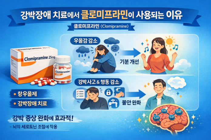 강박장애 치료에서 클로미프라민이 사용되는 이유