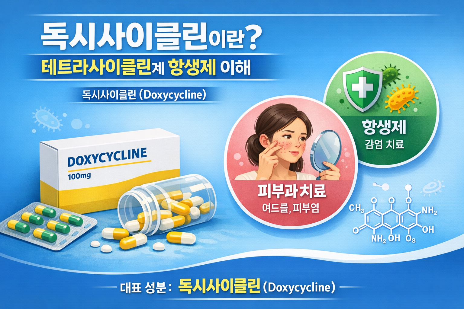 독시사이클린이란 테트라사이클린계 항생제 이해