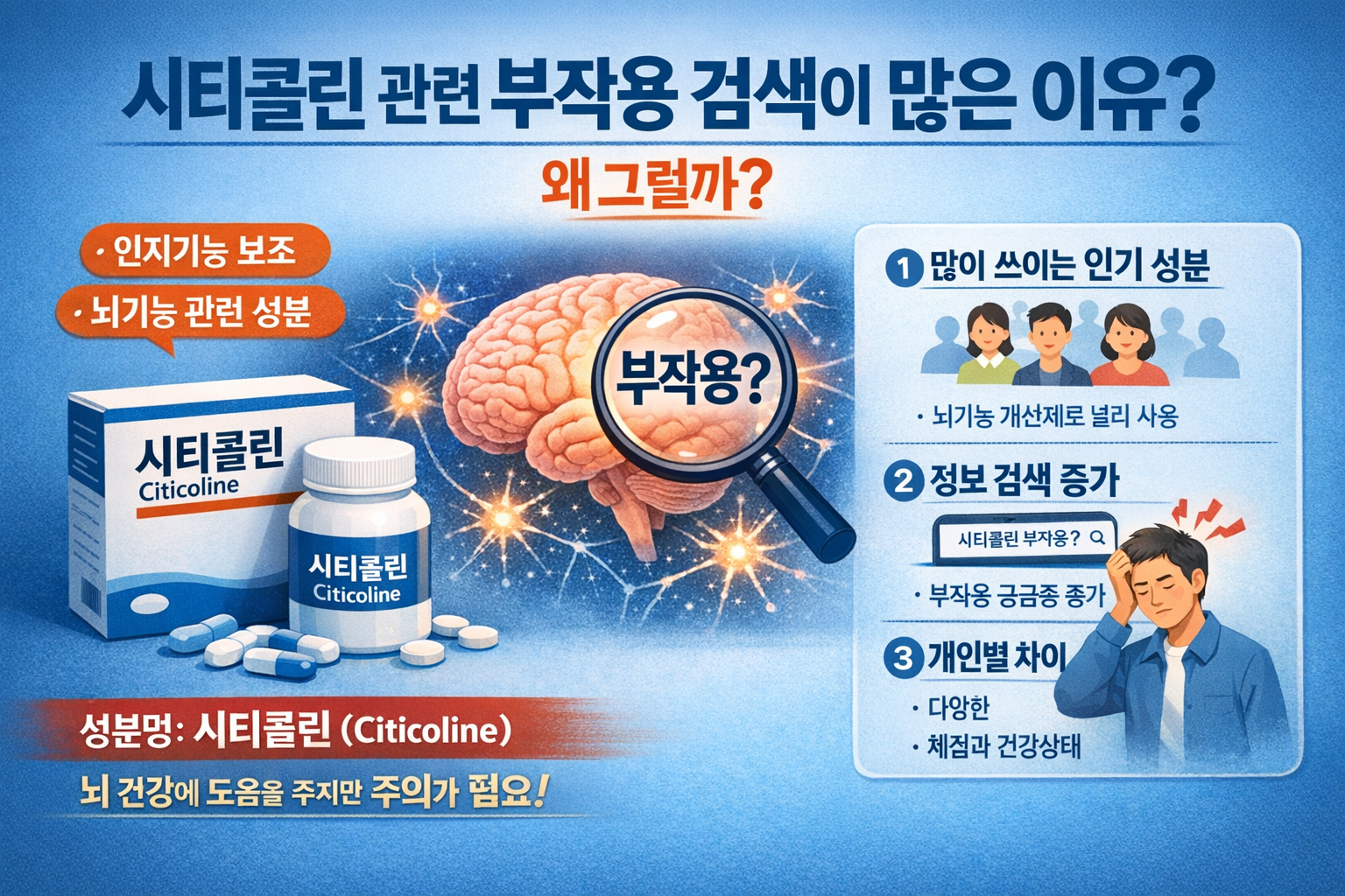 시티콜린 관련 부작용 검색이 많은 이유