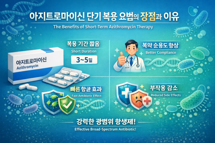 아지트로마이신 단기 복용 요법의 장점과 이유