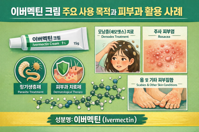 이버멕틴 크림 주요 사용 목적과 피부과 활용 사례